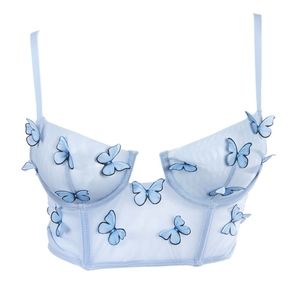 Baby blue butterfly top (bralette)